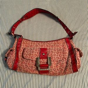 Red Guess shoulder bag